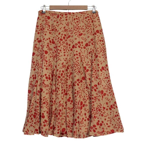 Vintage Y2K Midi Skirt Size 8 Valerie Stevens 100% Silk Artsy Boho Ruffle Retro - Picture 4 of 7